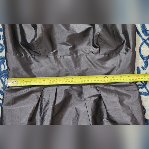 Alfred Sung Gray Low Bow Back Cocktail Dress - Picture 5 of 7